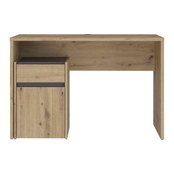 Forte Письмовий стіл 110x55 см із шухлядою та шафкою Modultrick, дуб Artisan/графіт, MDUB111-C827 - Home Club
