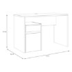 Forte Письмовий стіл 110x55 см із шухлядою та шафкою Modultrick, дуб Artisan/графіт, MDUB111-C827 - Home Club, зображення 6