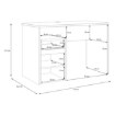 Forte Письмовий стіл 110x55 см із шухлядою та шафкою Modultrick, дуб Artisan/графіт, MDUB111-C827 - Home Club, зображення 7