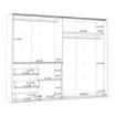 Forte Розсувна шафа з дзеркалом і шухлядами, 250 см, Winn 2, біла, W2QS52332-120 - Home Club, зображення 7