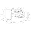 Forte Письмовий стіл L, T2KB231L-M625 - Home Club, зображення 7