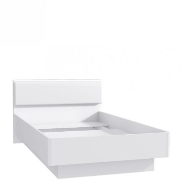 Forte Підліткове ліжко 120x200 см Snow, біле, SNWL222-C50 - Home Club