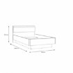 Forte Підліткове ліжко 120x200 см Snow, біле, SNWL222-C50 - Home Club, зображення 3