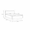 Forte Підліткове ліжко 120x200 см Snow, біле, SNWL222-C50 - Home Club, зображення 4