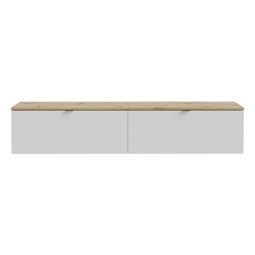 Forte Настінна тумба під телевізор 180 см Libertad Дуб Artisan/Білий, LBTT121-M956 - Home Club