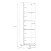 Forte Вузька вітрина 60 см Lewisville Secret Grey/Дуб Валенсія, LWSV711-M829 - Home Club, зображення 9