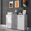 Forte Комод 120 см Antuza, белый/светло-серый бетон, NTU231-C251 - Home Club