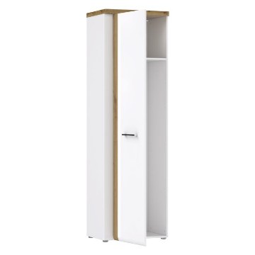 Forte Шафа 60 см з підсвічуванням Tuluza Білий/Дуб Artisan, TUZS711LB-C843 - Home Club