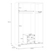 Forte Шафа 120 см із шухлядами Econobox, біла, ECBS832-120 - Home Club, зображення 7