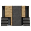 Forte Розсувна шафа 270 см із шухлядами Winn 2, дуб Artisan/бетон, W2QS13331-C752 - Home Club, зображення 3