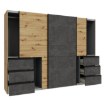 Forte Розсувна шафа 270 см із шухлядами Winn 2, дуб Artisan/бетон, W2QS13331-C752 - Home Club, зображення 5