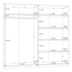 Forte Шафа з дзеркалом 230 см Helen, біла, HLNS84-120 - Home Club, зображення 7