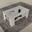 Forte Прямоугольный журнальный столик с полкой 110x70 см Rockhampton, белая сосна, ERXT501-D43 - Home Club