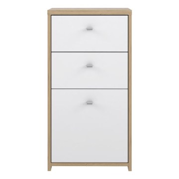 Forte Невелика комода Best Chest, білий/дуб Artisan, SQNK211-C804 - Home Club