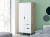 Forte Шафа 100 см із шухлядами Vankka, дубова дошка/білий, VNKS823L-L25 - Home Club