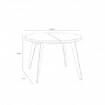 Forte Круглий розкладний стіл 110x110 см, дуб Artisan, TBLT7001-D78-904 - Home Club, зображення 4
