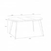 Forte Круглий розкладний стіл 110x110 см, дуб Artisan, TBLT7001-D78-904 - Home Club, зображення 5