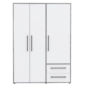 Forte Шафа 150 см із шухлядами, колір «Бетон/Білий», MKSS833-C264 - Home Club