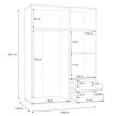 Forte Шафа 150 см із шухлядами, колір «Бетон/Білий», MKSS833-C264 - Home Club, зображення 7