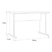 Forte Білий письмовий стіл 110x70 см, T2KT23-120 - Home Club, зображення 4