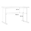 Forte Білий письмовий стіл 110x70 см, T2KT23-120 - Home Club, зображення 5