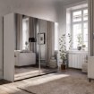 Forte Розсувна шафа з дзеркалом 190 см Schach&amp;matt, біла, SHMS42235-120 - Home Club