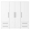 Forte Шафа 210 см із шухлядами, біла, MKSS841-120 - Home Club, зображення 2