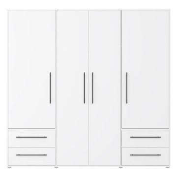 Forte Шафа 210 см із шухлядами, біла, MKSS841-120 - Home Club
