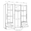 Forte Шафа 210 см із шухлядами, біла, MKSS841-120 - Home Club, зображення 7