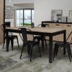 Forte Розкладний стіл 160x90 см Black Hill «Слива» Comano/Чорний, TBLT7014-C876 - Home Club