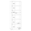 Forte Висока відкрита шафа, біла, T2KR01-120 - Home Club, зображення 5