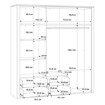 Forte Шафа з дзеркалом висотою 200 см із шухлядами Buganvilla Білий/Loftwood/Білий глянцевий, BGVS937-M783 - Home Club, зображення 7