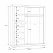 Forte Шафа 170 см Snow Біла, SNWS83-C50 - Home Club, зображення 5
