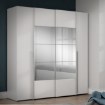Forte Шафа з дзеркалом 200 см Narago, біла, NRGS32512-120 - Home Club