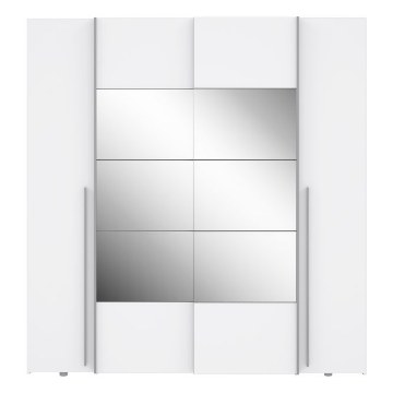 Forte Шафа з дзеркалом 200 см Narago, біла, NRGS32512-120 - Home Club