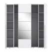 Forte Шафа з дзеркалом 200 см Narago, біла, NRGS32512-120 - Home Club, зображення 3