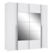 Forte Шафа з дзеркалом 200 см Narago, біла, NRGS32512-120 - Home Club, зображення 4