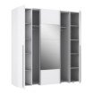 Forte Шафа з дзеркалом 200 см Narago, біла, NRGS32512-120 - Home Club, зображення 5