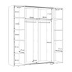 Forte Шафа з дзеркалом 200 см Narago, біла, NRGS32512-120 - Home Club, зображення 7