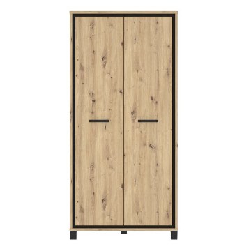 Forte Шкаф 100 см Trondheim, дуб Artisan/черный дуб, TDHS821-C773 - Home Club