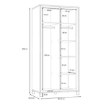 Forte Шкаф 100 см Trondheim, дуб Artisan/черный дуб, TDHS821-C773 - Home Club, изображение 7