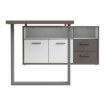 Forte Письменный стол 160x75 см с комодом Keflavik, белый/графитовый, KFLB141-J53 - Home Club, изображение 2