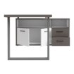 Forte Письменный стол 160x75 см с комодом Keflavik, белый/графитовый, KFLB141-J53 - Home Club, изображение 3