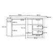 Forte Письменный стол 160x75 см с комодом Keflavik, белый/графитовый, KFLB141-J53 - Home Club, изображение 7