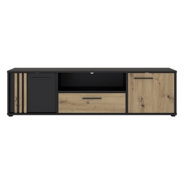 Forte Тв-тумба 160 см Cardigan Дуб Artisan/Чорний, CDGT132-M624 - Home Club