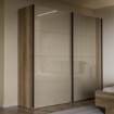 Forte Розсувна шафа 220 см Savona, дуб античний/бежевий глянцевий, SVNS92411-T15 - Home Club