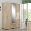 Forte Шкаф с зеркалом и ящиками 140 см Gloria, дуб «Сонома», GLRS83S-D30 - Home Club