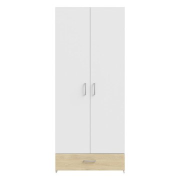 Forte Шкаф шириной 80 см с ящиком Econobox, белый/дуб Puccini, ECBS823-M870 - Home Club