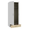 Forte Шкаф шириной 80 см с ящиком Econobox, белый/дуб Puccini, ECBS823-M870 - Home Club, изображение 5