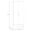 Forte Шкаф шириной 80 см с ящиком Econobox, белый/дуб Puccini, ECBS823-M870 - Home Club, изображение 6